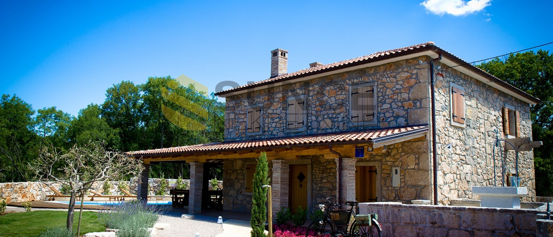 The island of Krk, beautifully decorated old stone house with a large garden and pool!