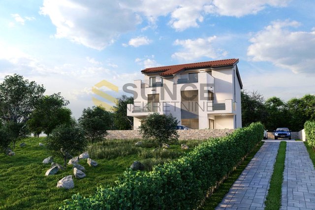 The island of Krk, Punat, NEW, THREE STOREY MODERN APARTMENT, 400 M FROM THE SEA!