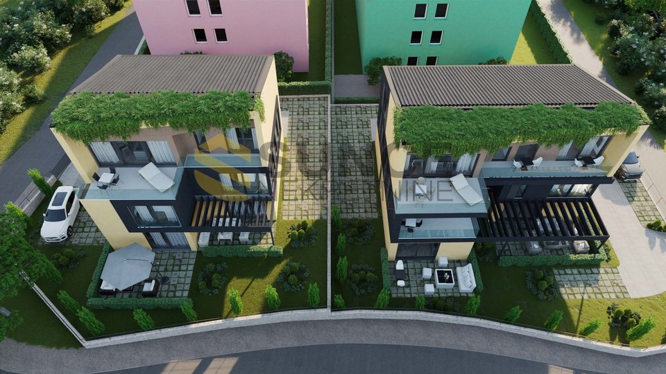 Otok Krk, Krk, novi morderan apartman od  61m2  u prizemlju s vrtom !