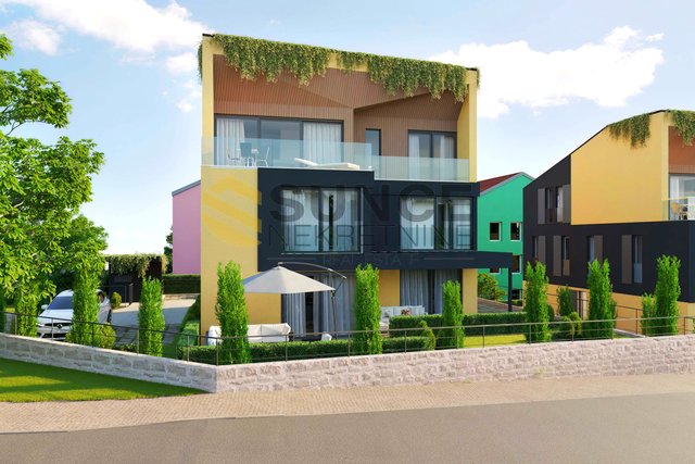 The island of KRK, the city of Krk, a new modern two-story apartment with a garden!