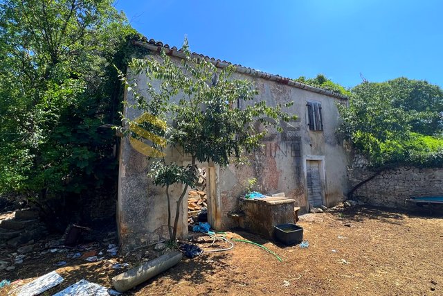 Island of Krk, west side, old stone house with olive grove and sea view!