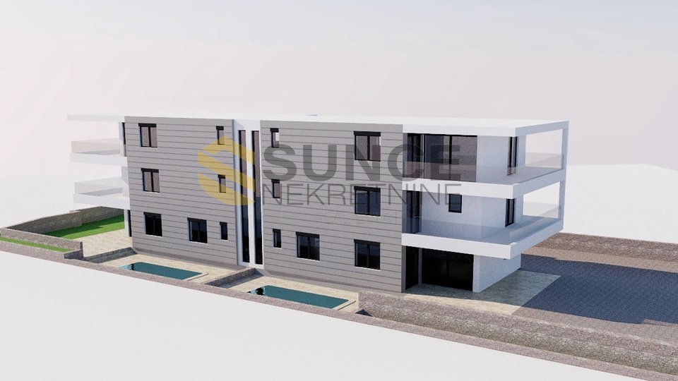 Appartamento Città di Krk al piano terra con giardino e piscina!