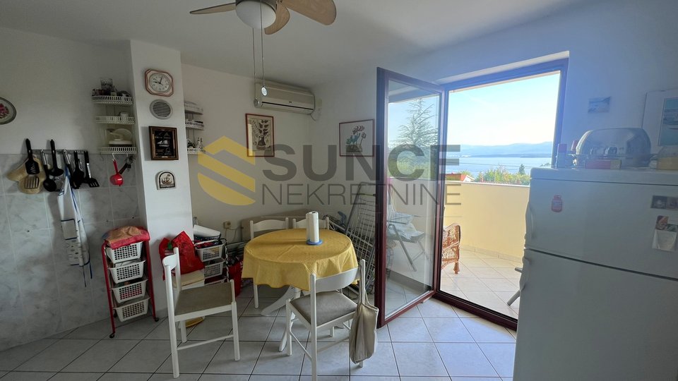 Malinska Vantačići furnished apartment with sea view!